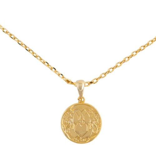 Gold Plated Sterling Silver Golden Egg Medallion Necklace - Quizzic ...